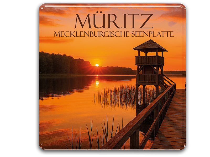 Souvenir Foto Magnet Seenplatte 8x8cm Souvenir Foto Magnet Seenplatte 8x8cm