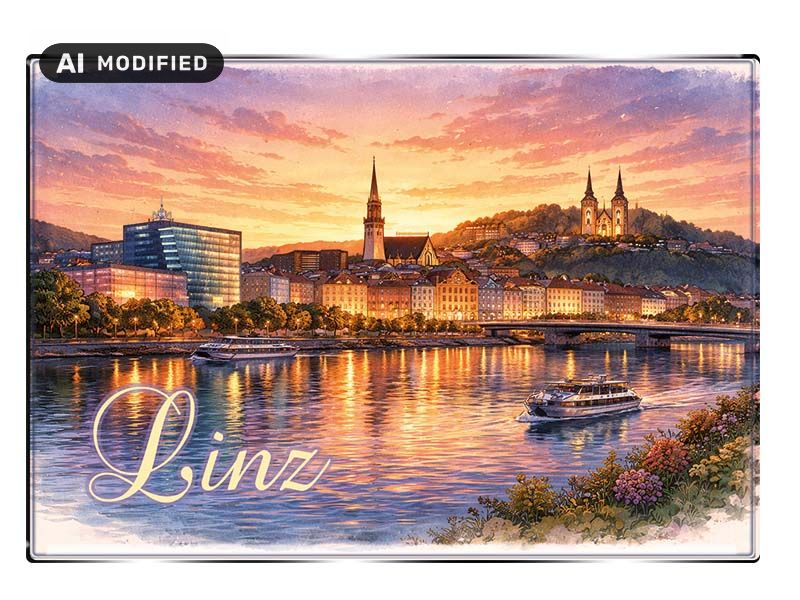 Souvenir Foto Magnet Linz 8x5,5cm
