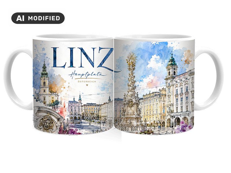 Souvenir Foto Tasse Linz aus Keramik Ø8x9,5cm