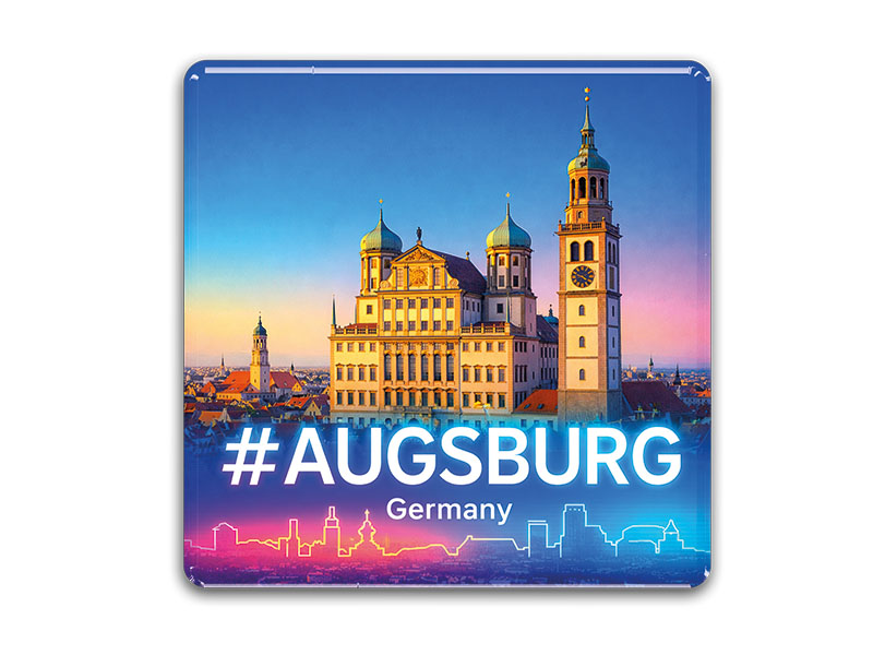Souvenir Foto Magnet Augsburg 6,5x6,5cm