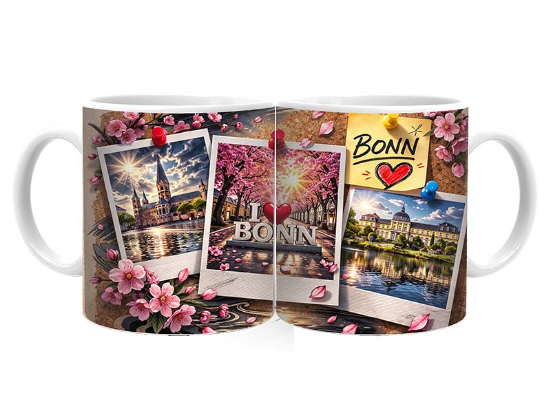 Souvenir ceramic mug  Bonn Ø8x9,5cm