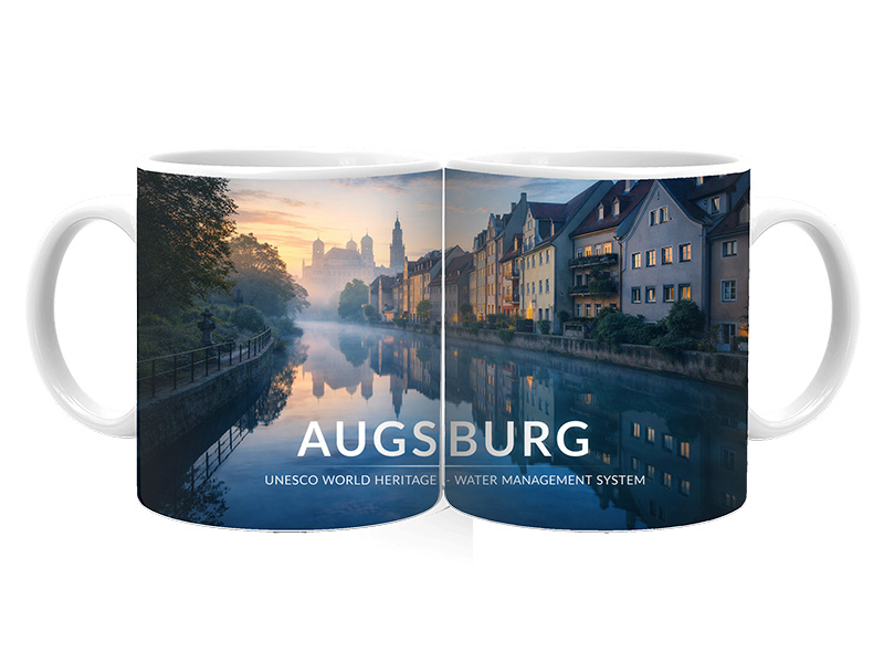 Souvenir Foto Tasse Augsburg aus Keramik Ø8x9,5cm