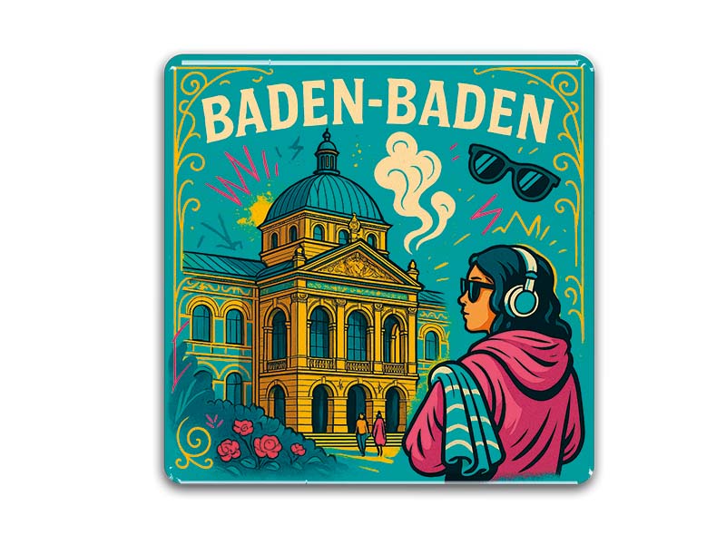 Souvenir Foto Magnet Baden-Baden 3,5x3,5cm