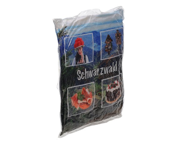 Kissen Schwarzwalddesign, in Verpackung
