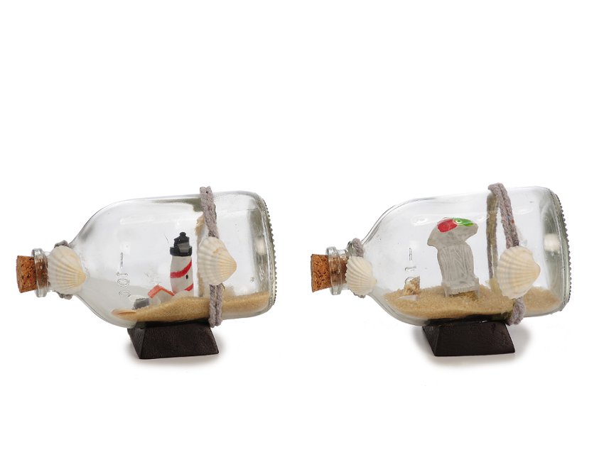 17039-0 Glasflasche mit Sand