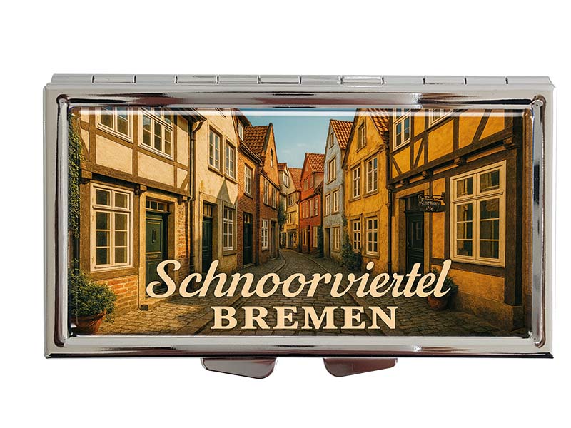 Souvenir Metall Pillendose Bremen 8,5x4,5cm Souvenir Metall Pillendose Bremen 8,5x4,5cm