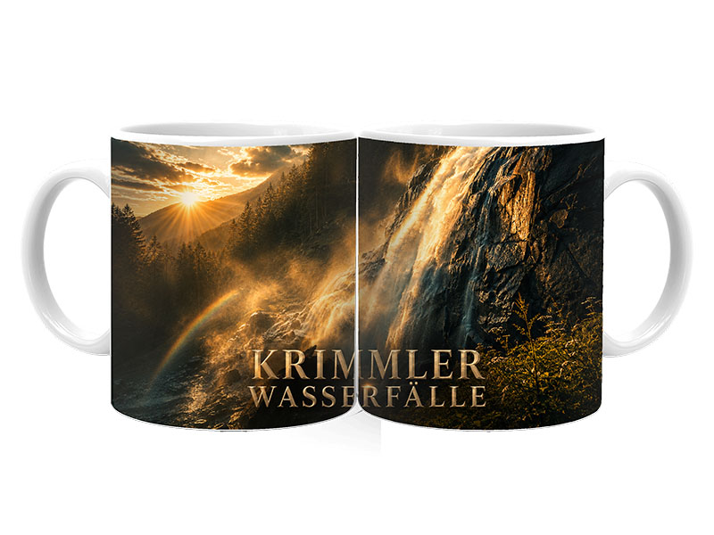 Souvenir ceramic mug Krimml Waterfalls Ø8x9,5cm