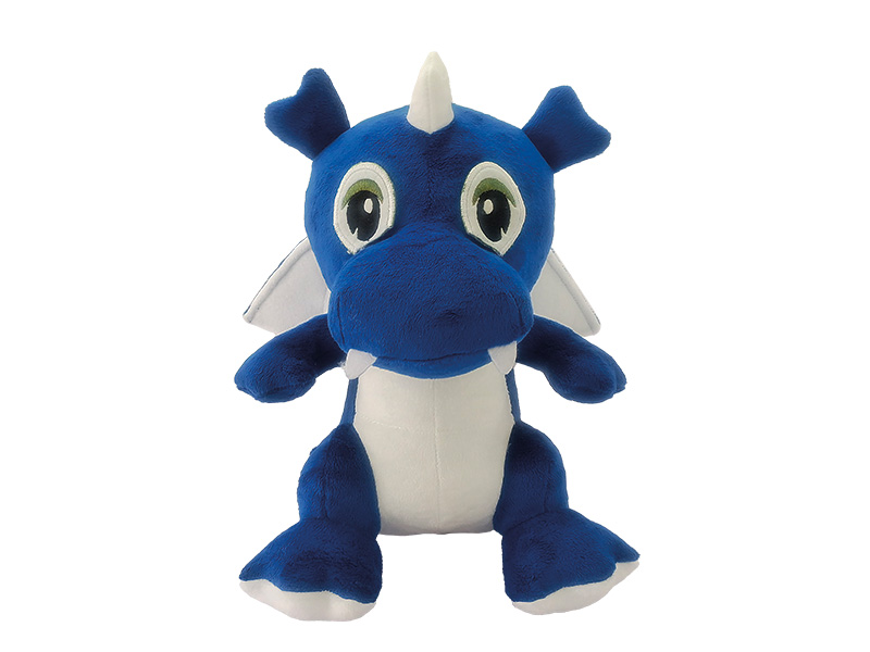 Plush dragon blue 16x18x20cm