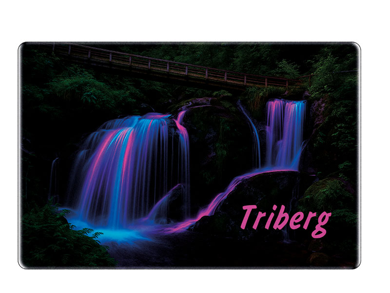 Souvenir Foto Magnet Steingut Triberg 6x4,5cm