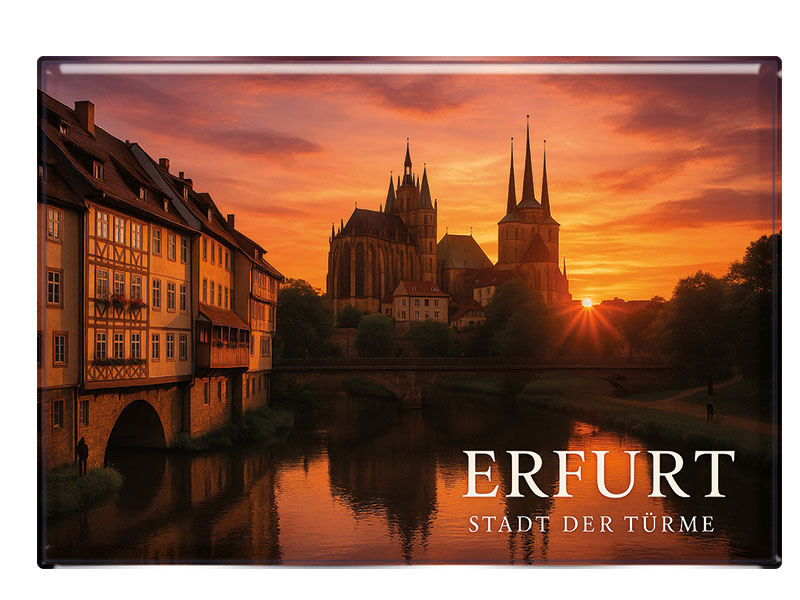 Souvenir Foto Magnet Erfurt 9,5x6,5cm