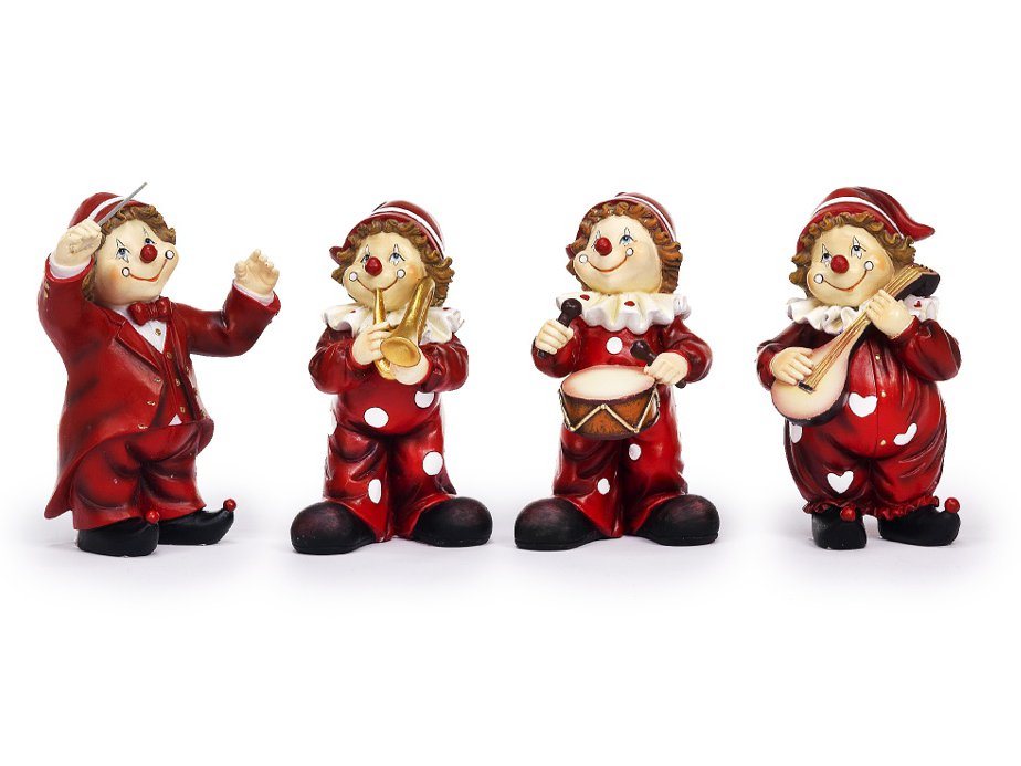 13757 Poly Clown mit Musikinstrument