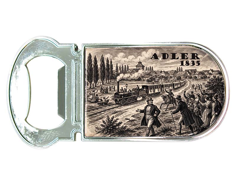 Souvenir Kapselheber Magnet Adler aus Metall 3x7cm