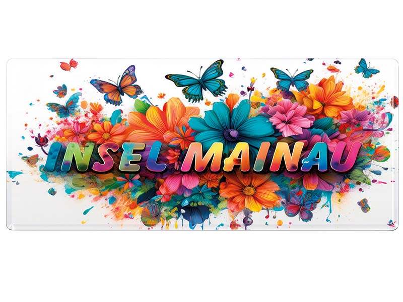 Souvenir Foto Magnet im Panoramaformat Mainau 12x5cm