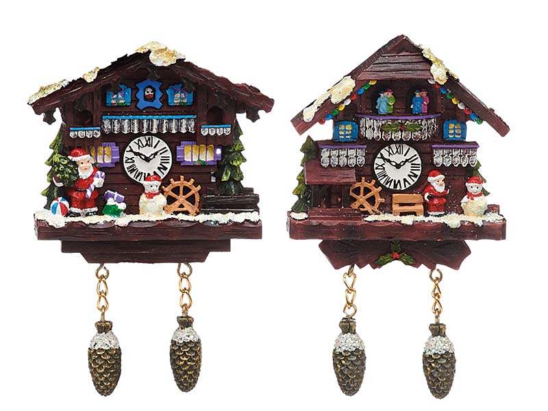 15045 Poly Magnet Haus m. Tannenzapfen