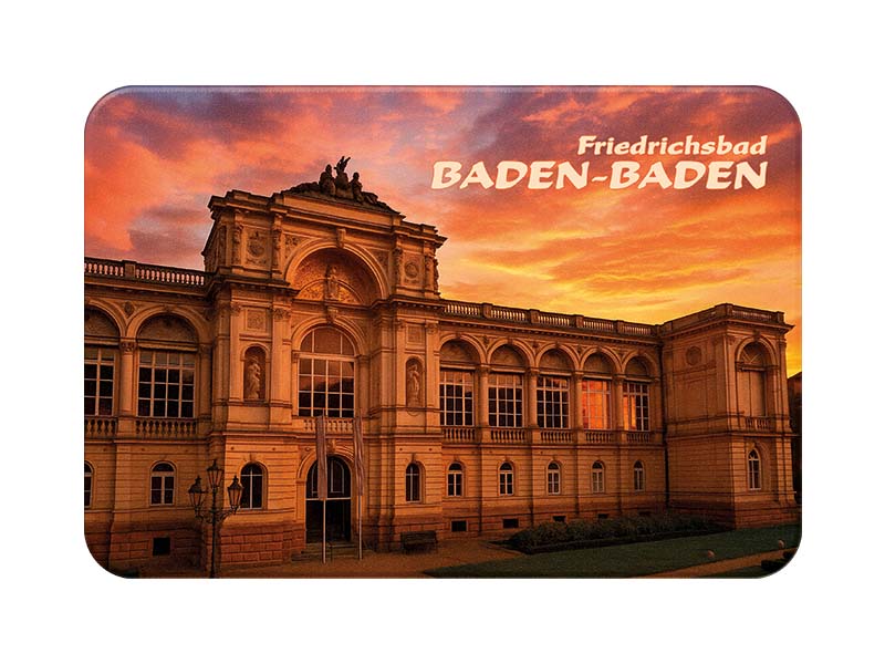 Souvenir Foto Magnet Baden-Baden aus Kunststoff 8x5cm
