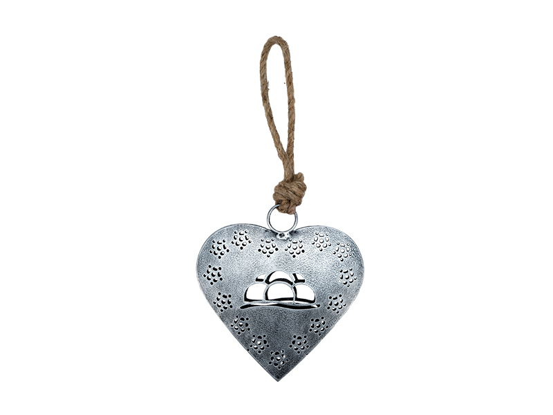 Herz aus Metall 12x1,5x12cm   