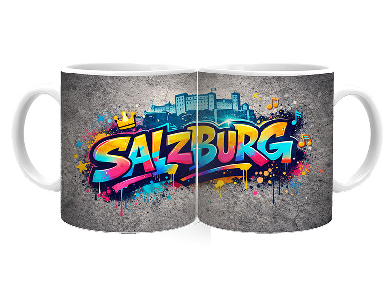 Souvenir Foto Tasse Salzburg aus Keramik Ø8x9,5cm