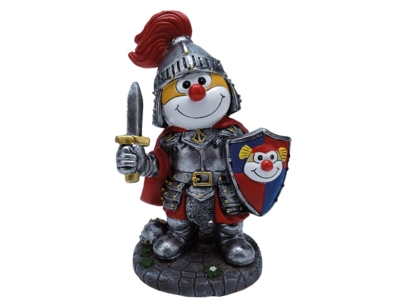 Clown Ritter aus Poly 14x11x24cm