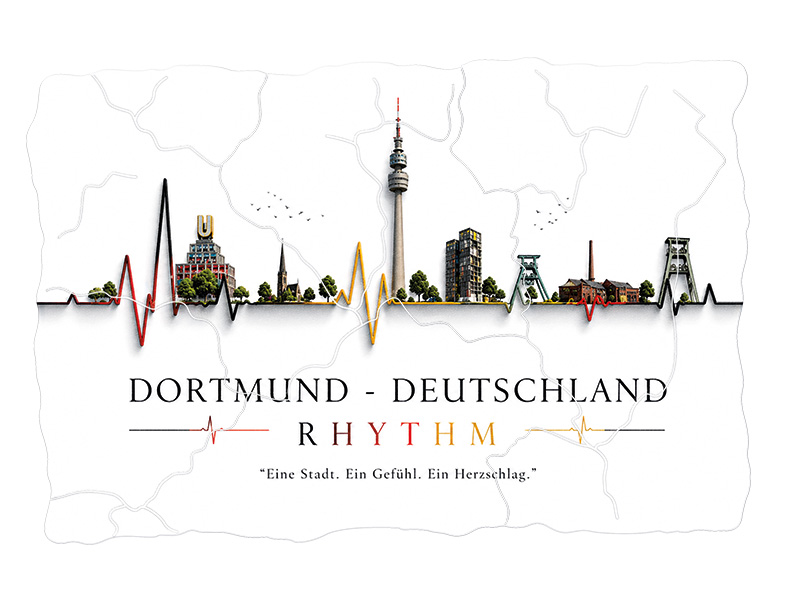 Souvenir Foto Magnet Dortmund aus Kunststoff 8x5cm