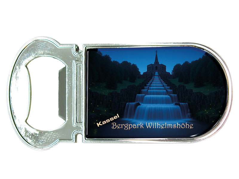 Souvenir Kapselheber Magnet Kassel aus Metall 3x7cm