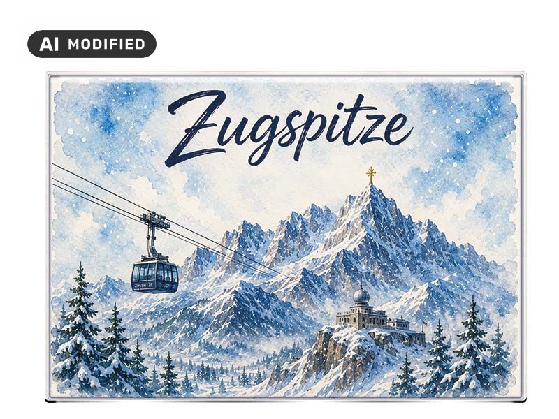 Souvenir photo magnet Zugspitze 9,5x6,5cm