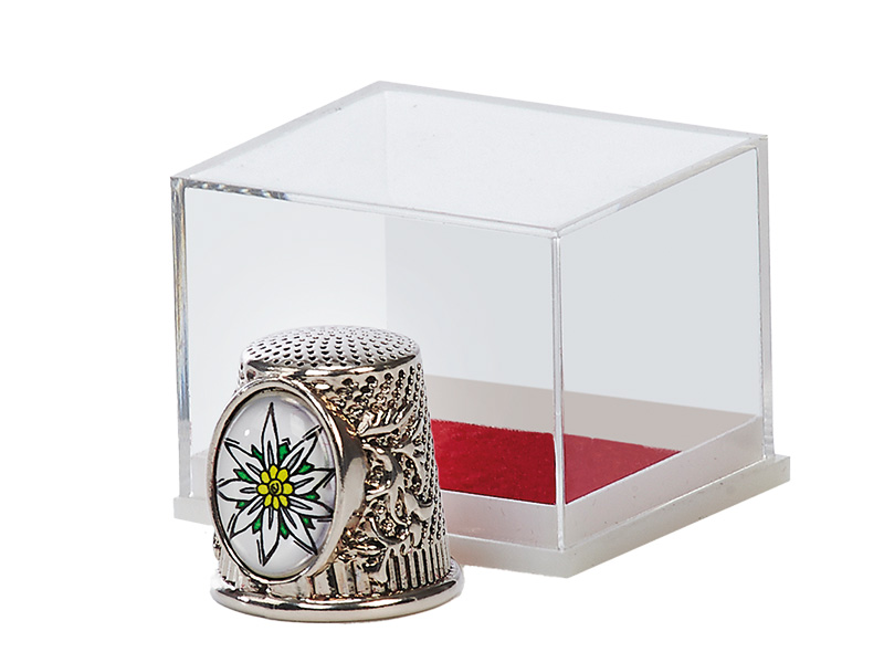 16551 Metall Fingerhut Edelweiss