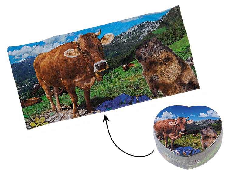 Magisches Handtuch Alpindesign offen