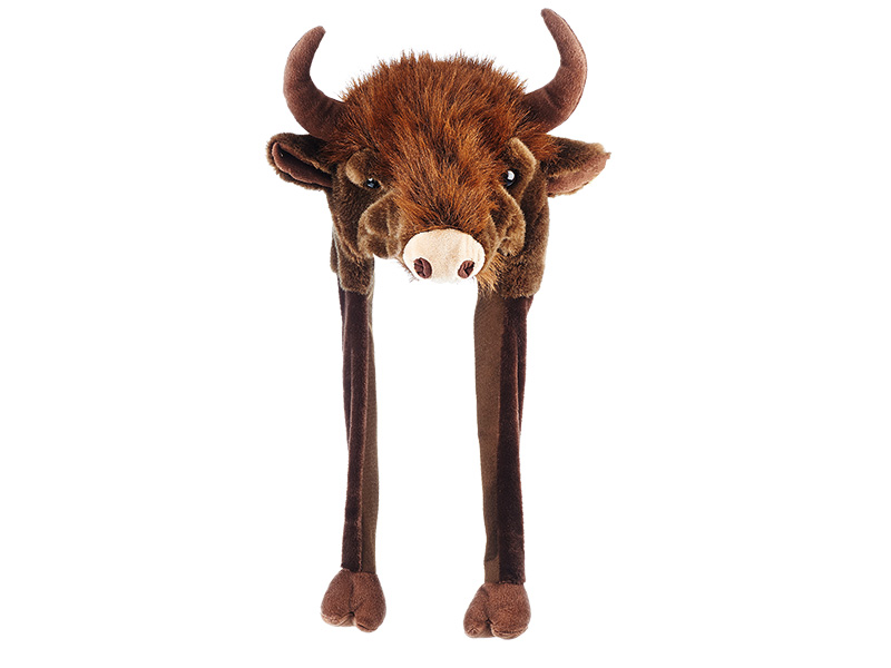 32725 Plüsch Mütze Bison