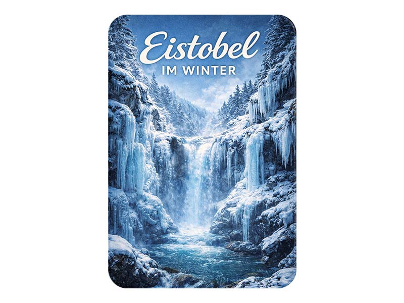 Souvenir Foto Magnet Eistobel aus Kunststoff 8x5cm