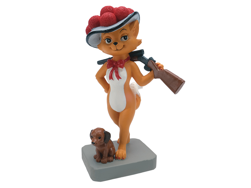 Poly fox "BOLLIE" huntress 8,5x8x16cm Poly fox "BOLLIE" huntress 8,5x8x16cm