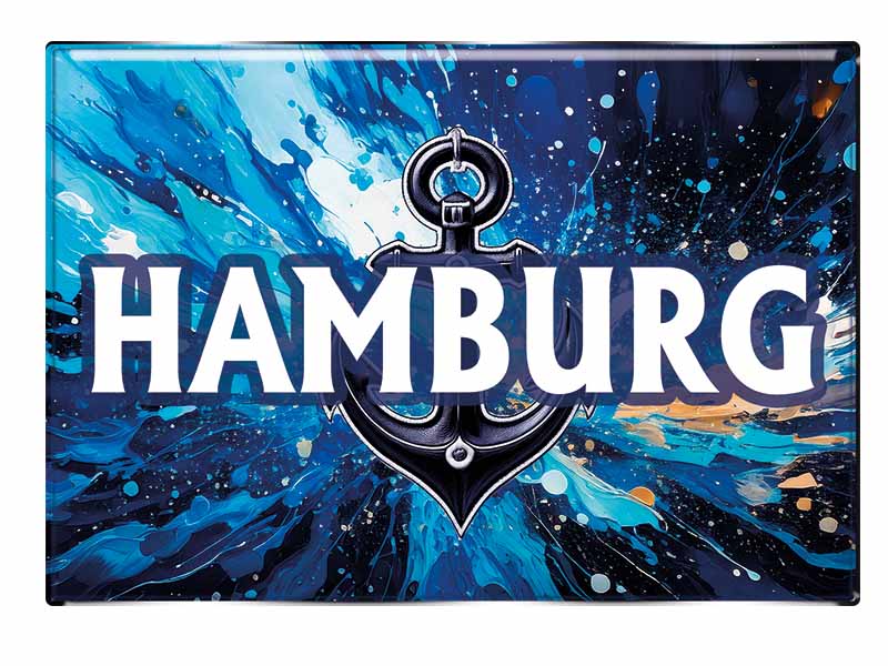 Souvenir Foto Magnet rechteckig Hamburg 8x5,5cm Souvenir Foto Magnet rechteckig Hamburg 8x5,5cm