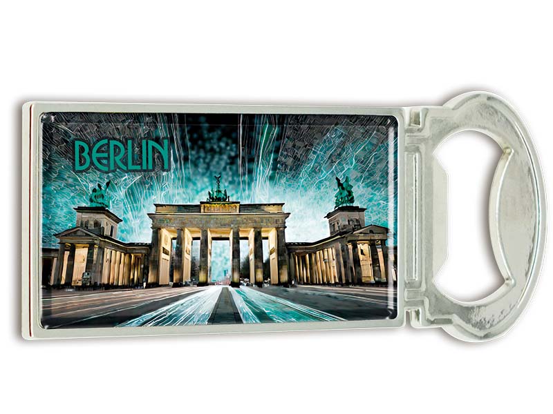Souvenir Magnet Kapselheber aus Metall Berlin 3x9cm Souvenir Magnet Kapselheber aus Metall Berlin 3x9cm