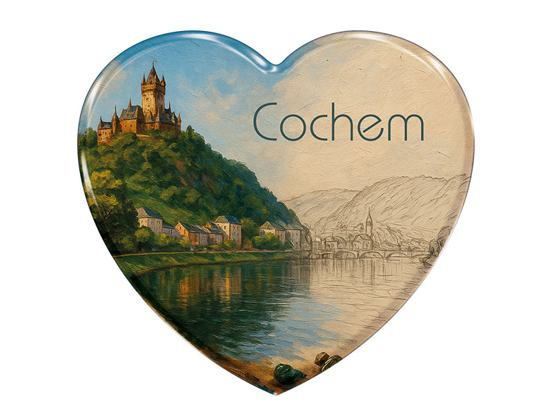 Souvenir Foto Magnet Herz Cochem 6,5x6cm
