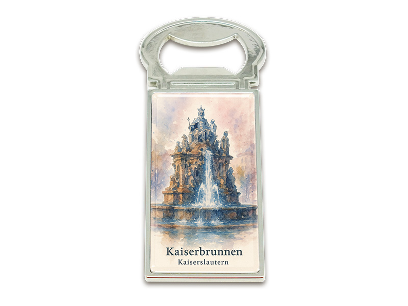 Souvenir metal magnet bottle opener Kaiserslautern 3x9cm