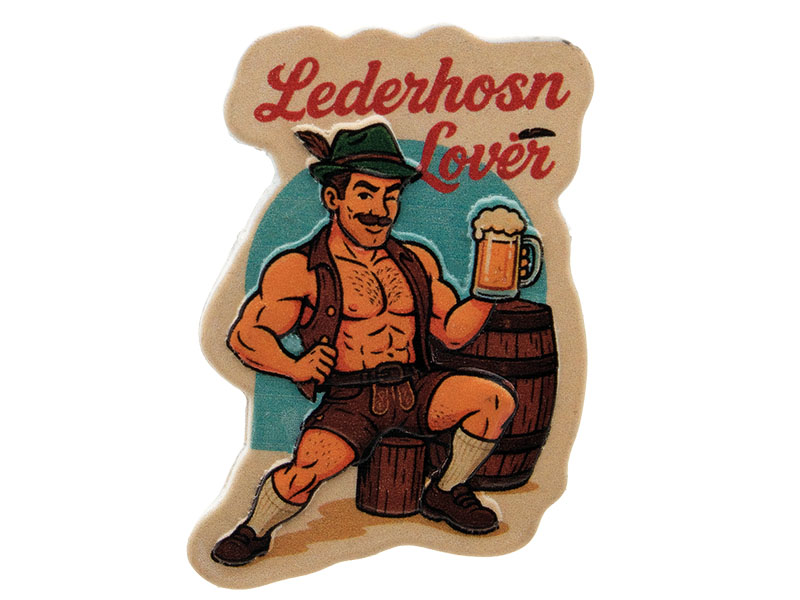 3D magnet Bavarian with leatherpants 5x0,5x7,5cm