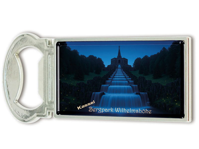 Souvenir Kapselheber Magnet Kassel aus Metall 3x9cm