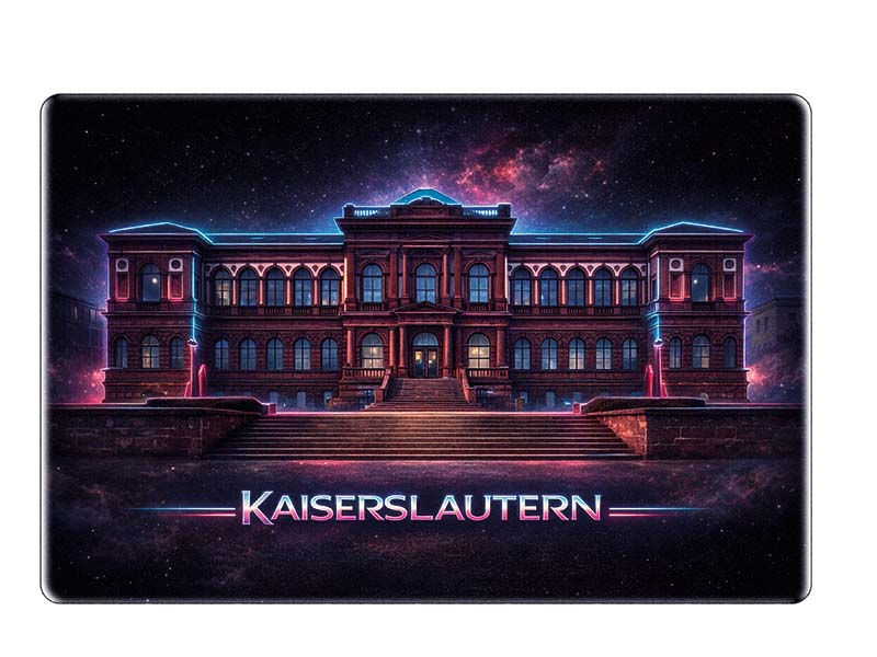 Souvenir Foto Magnet Kaiserslautern aus Steingut 6x4,5cm