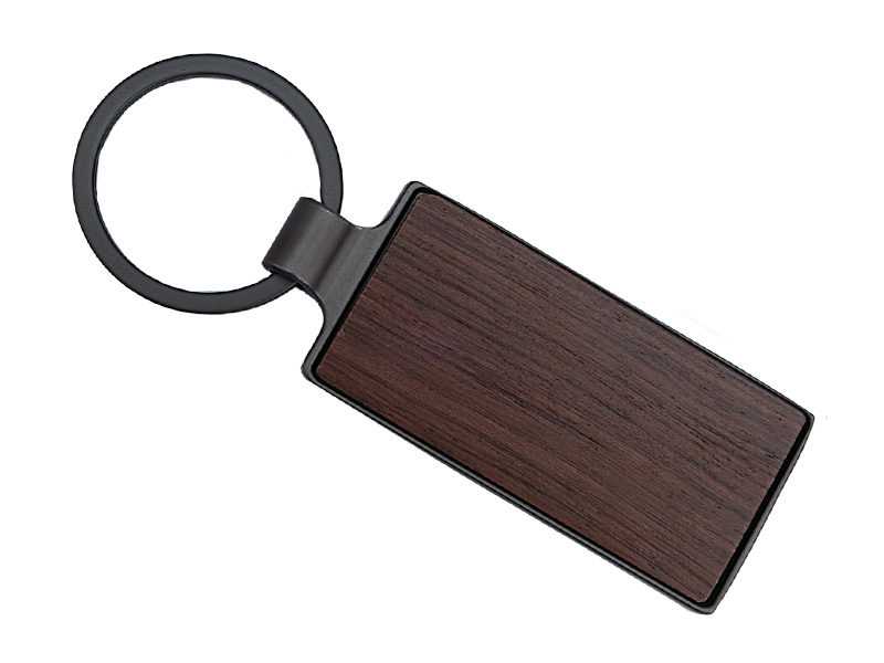 Keychain with walnut wood pendant 5,5x0,5x2,5cm