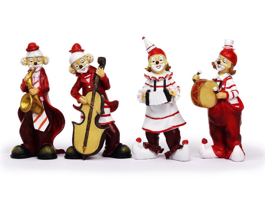 13268 Poly Clown mit Musikinstrumen