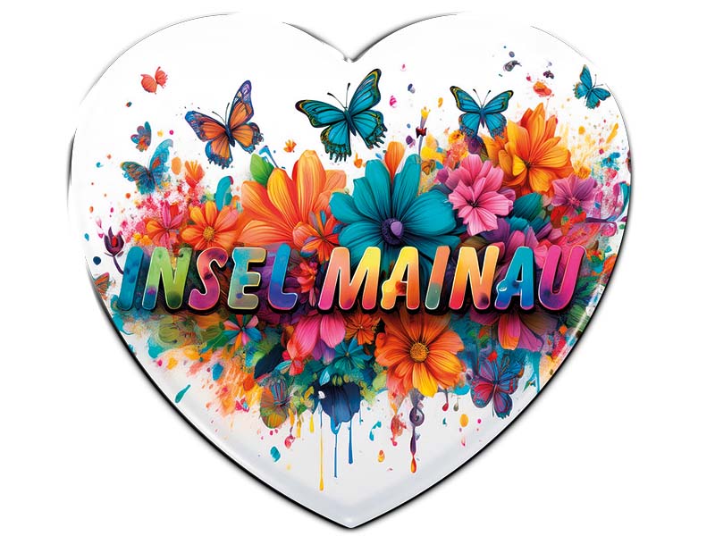 Souvenir Foto Magnet Herz Mainau 6,5x6cm Souvenir Foto Magnet Herz Mainau 6,5x6cm