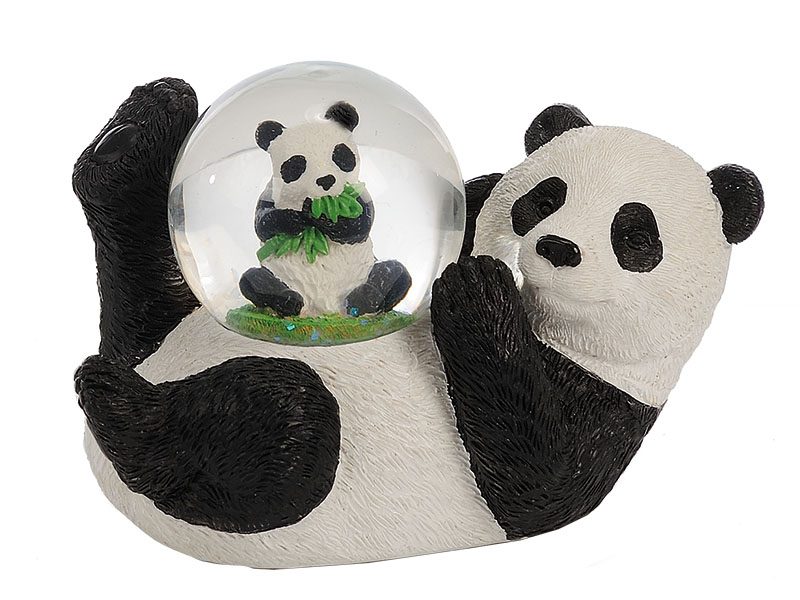 17323 Poly Pandabär mit Pandabär Glitzerkugel