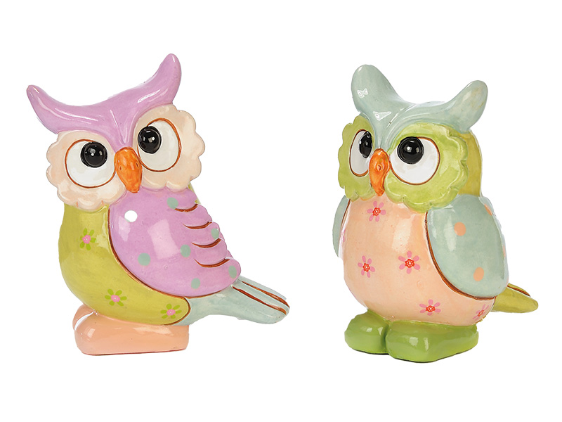 15159 Keramik Eule bunt