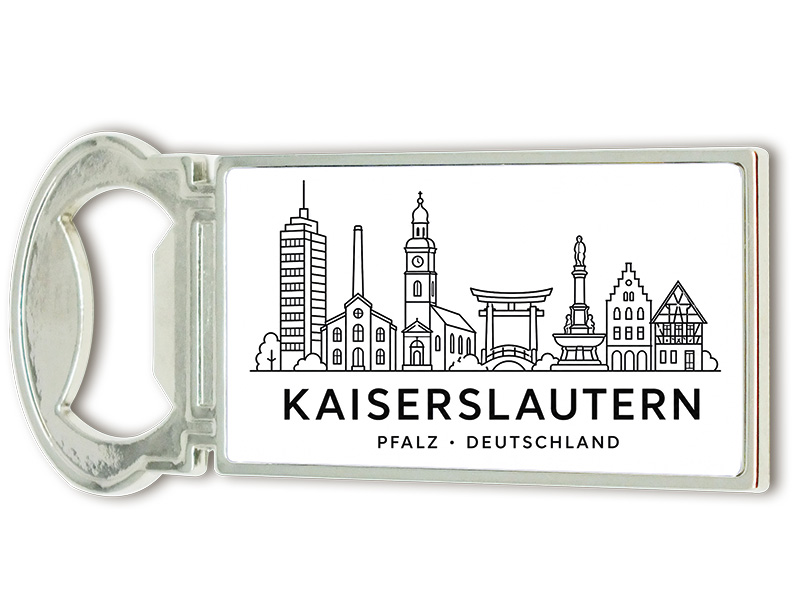 Souvenir Kapselheber Magnet Kaiserslautern aus Metall 3x9cm