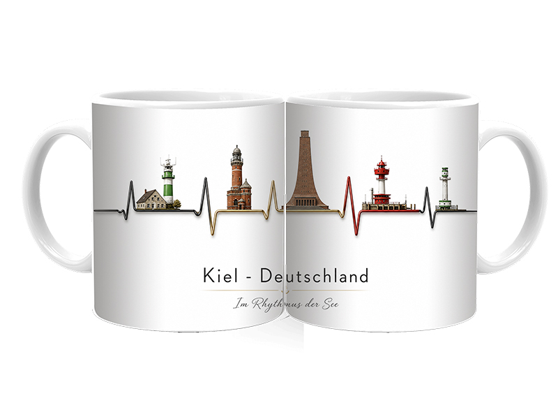Souvenir ceramic mug Kiel Ø8x9,5cm