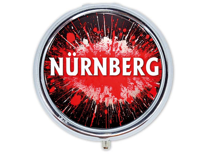 Souvenir Pillendose rund aus Metall Nürnberg Ø5cm