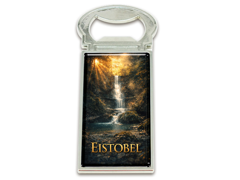 Souvenir Kapselheber Magnet Eistobel aus Metall 3x9cm