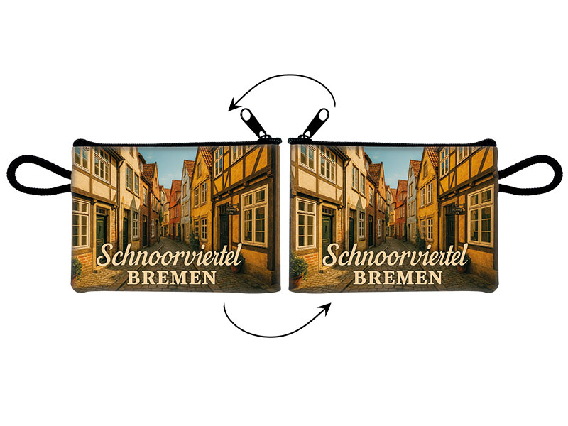 Souvenir Täschchen aus Kunstleder Bremen 11x8cm