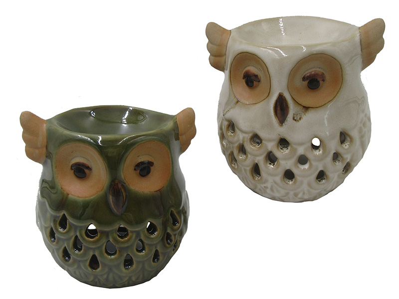 17993 Porzellan Duftlampe Eule
