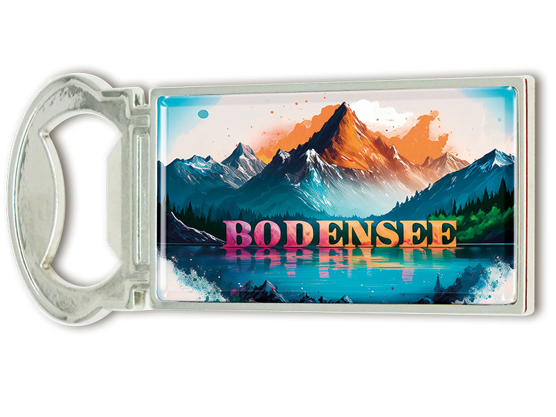 Souvenir Magnet Kapselheber aus Metall Bodensee 3x9cm