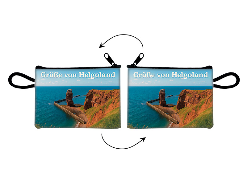 Souvenir Täschchen aus Kunstleder Helgoland 11x8cm Souvenir Täschchen aus Kunstleder Helgoland 11x8cm